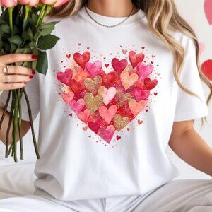 Valentine's Day Gift Tee,  Love Heart Tee